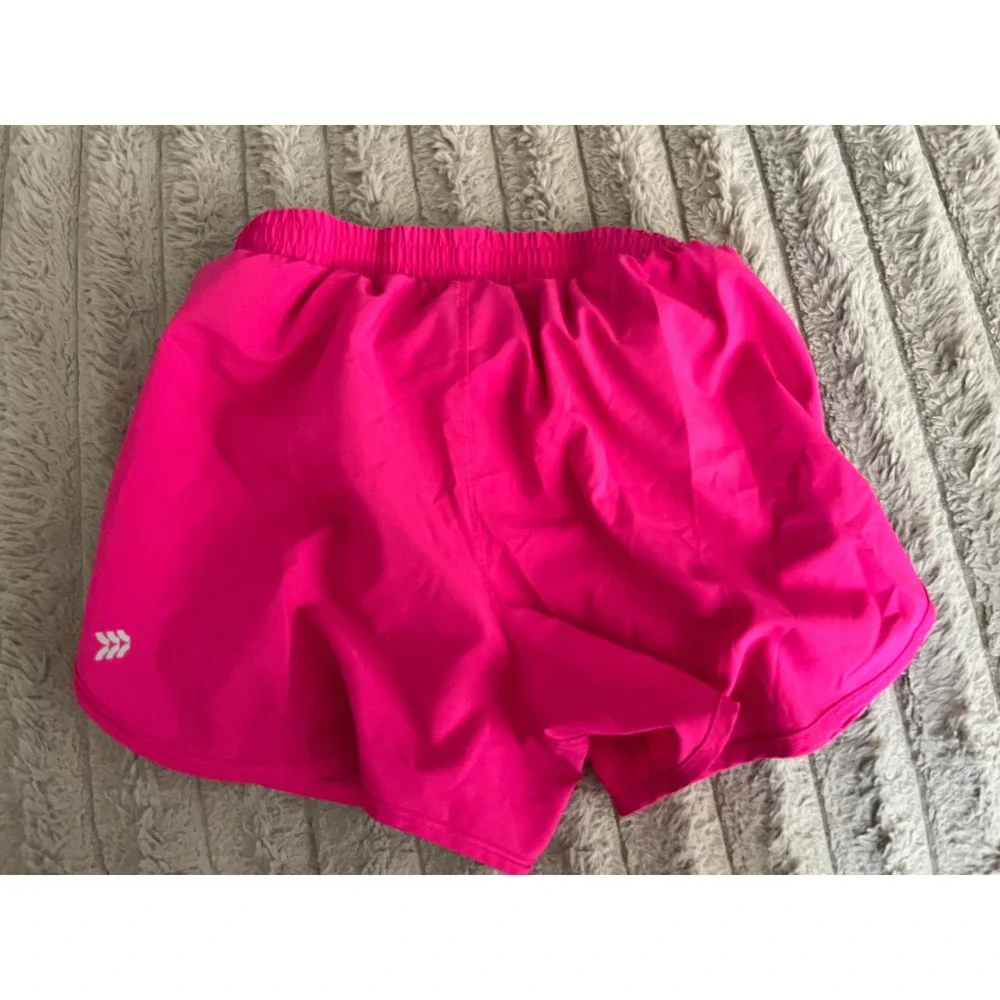 All in Motion Girls XL 14/16 Pink Athletic Running Shorts with Liner